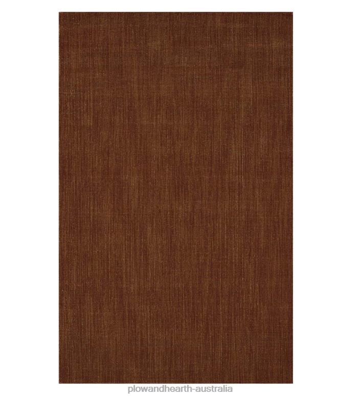 Plow & Hearth Wool Blend Dalton Rug, 2' x 3'6- Paprika P22BD2803 Accessories