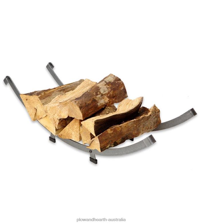 Plow & Hearth American-Made Hammered Steel Arch Basket Log Rack P22BD2964 Accessories