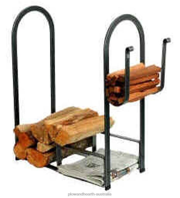 Plow & Hearth American-Made Hammered Steel Large Fire Center Log Rack P22BD2963 Accessories
