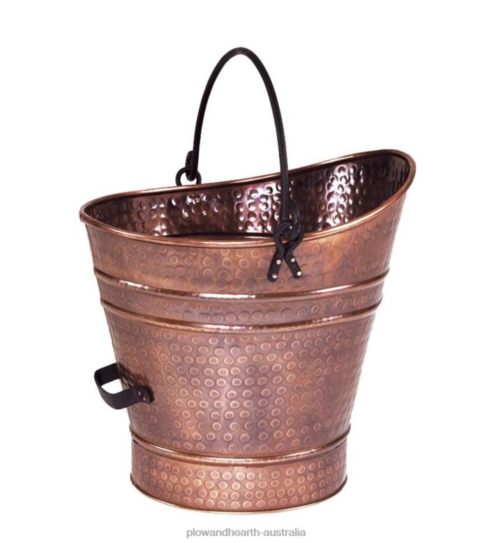 Plow & Hearth Iron Coal Hod in Antique Copper Finish - Antique Copper P22BD2865 Fireplace