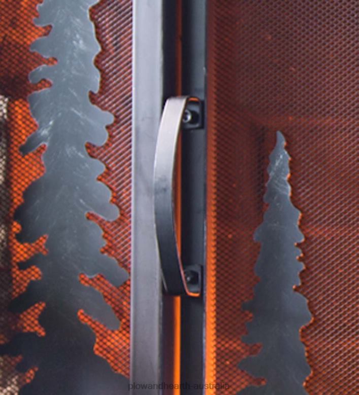 Plow & Hearth Large Mountain Cabin Fire Screen With Door - Black P22BD3246 Fireplace