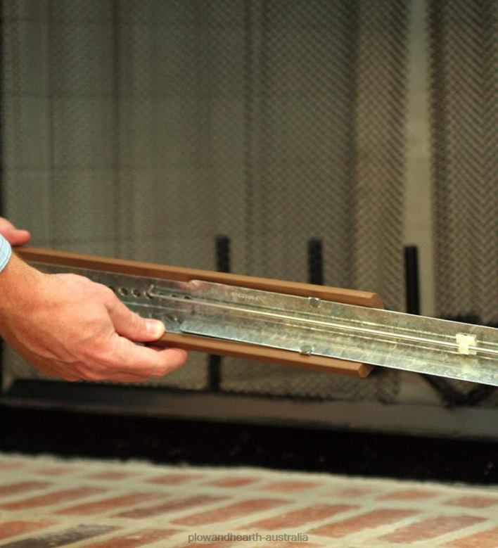 Plow & Hearth Flame-Resistant Metal Backed Guard - Black P22BD2834 Fireplace