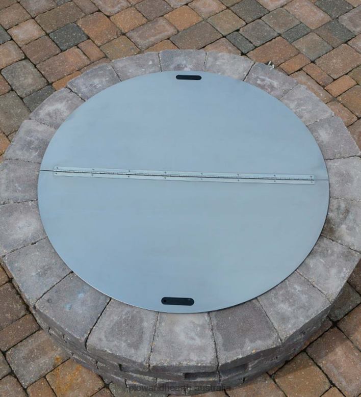Plow & Hearth Heavy-Duty Stainless Steel Round Fire Pit Cover P22BD2832 Fireplace