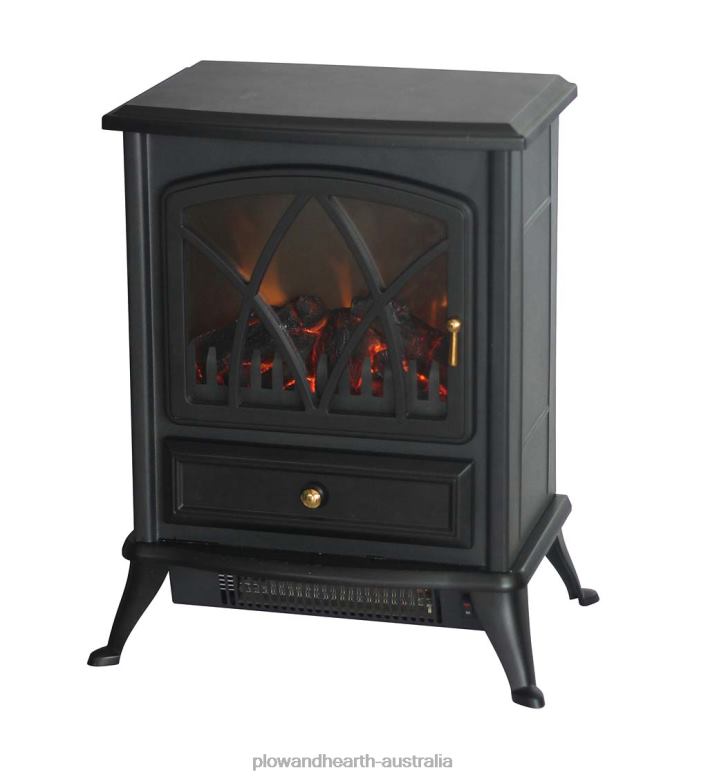 Plow & Hearth Clifton Compact Electric Stove Heater - Black P22BD2933 Fireplace