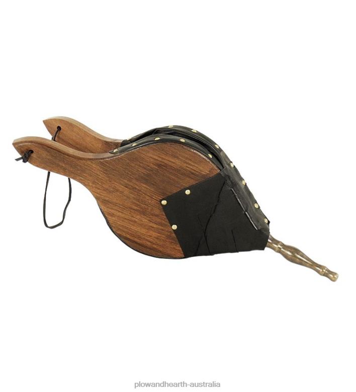 Plow & Hearth Wood and Leather Country Bellow P22BD2716 Fireplace