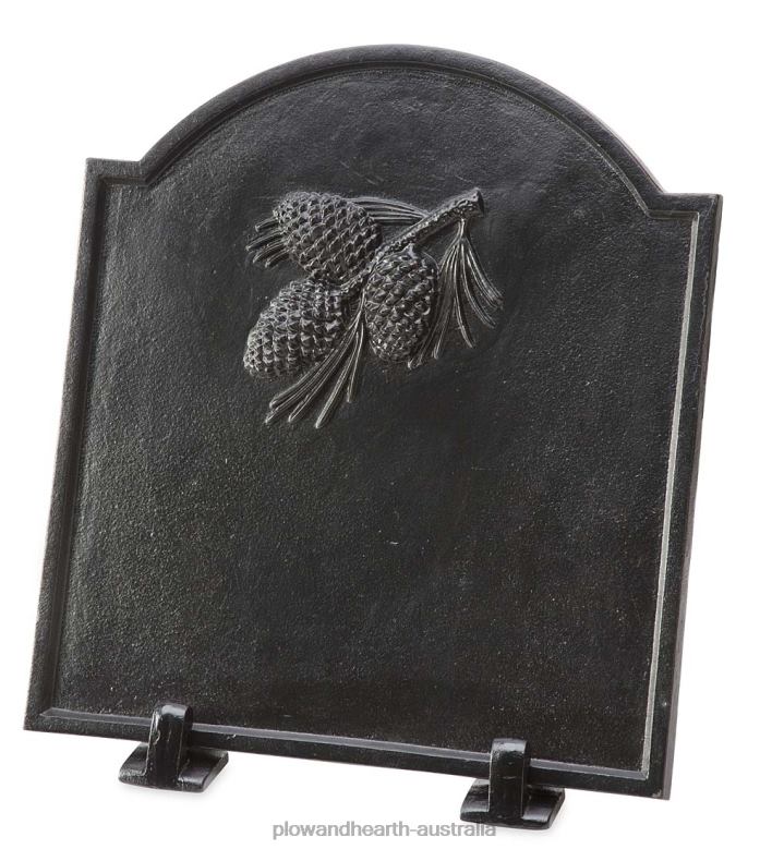 Plow & Hearth Cast Iron Fireback with Pine Cone Design P22BD3198 Fireplace