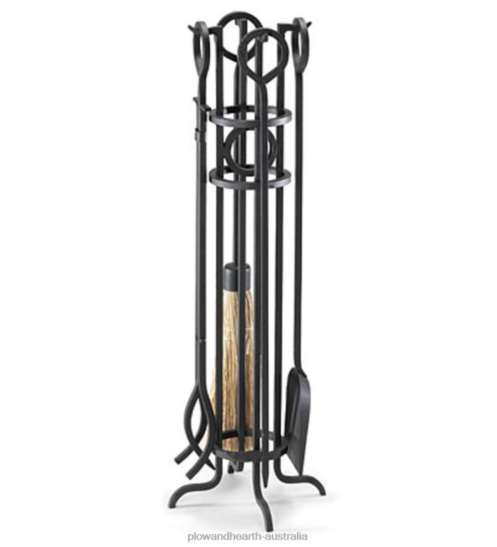 Plow & Hearth Arts & Crafts Tool Set - Black P22BD2732 Fireplace