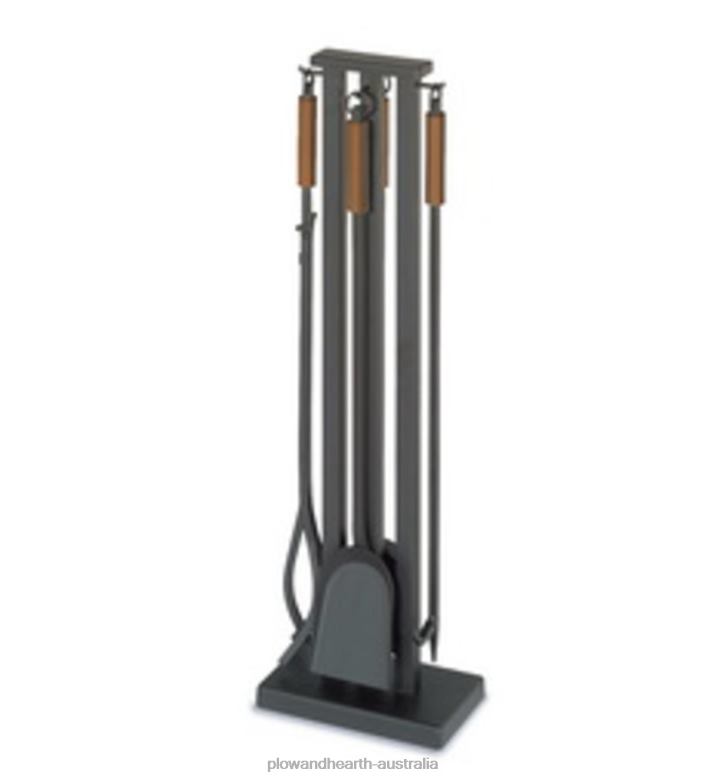 Plow & Hearth Contemporary Fireplace Tool Set - Bronze P22BD2739 Fireplace