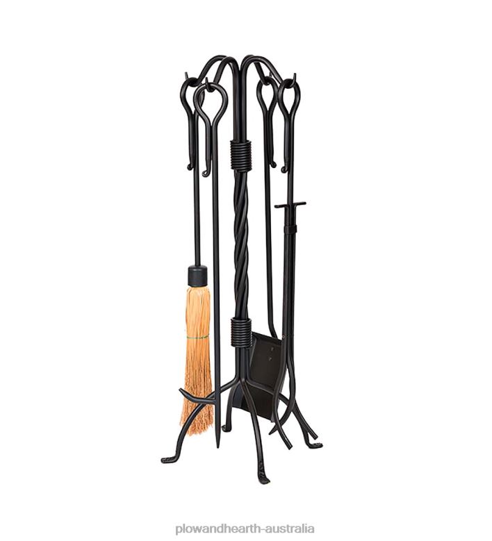 Plow & Hearth Elegant Twist Tool Set P22BD2776 Fireplace