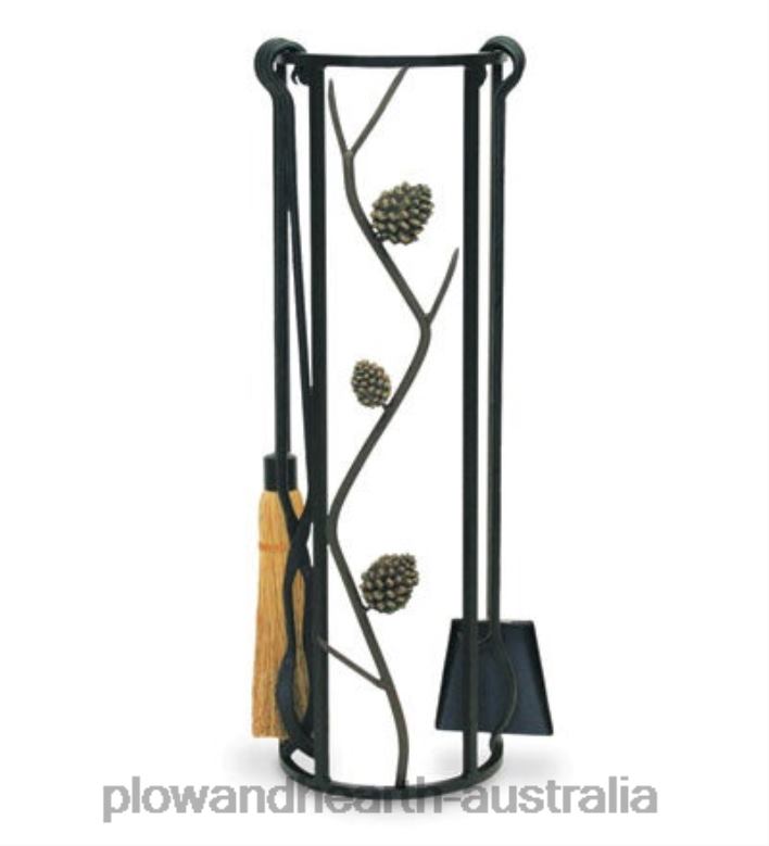 Plow & Hearth Pine Cone Tool Set P22BD2756 Fireplace