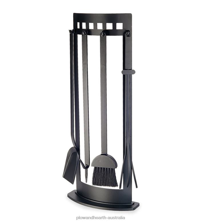 Plow & Hearth Portfolio Fireplace Tool Set - Black P22BD2761 Fireplace