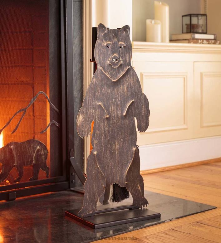Plow & Hearth Shenandoah Mountain Bear Fireplace Tool Set P22BD2744 Fireplace