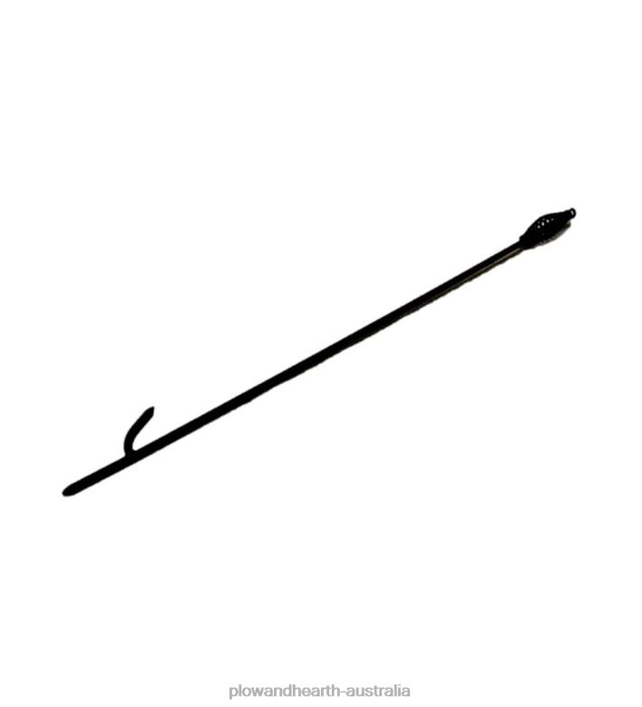 Plow & Hearth Spiral Handle Fireplace Poker - Black P22BD2787 Fireplace