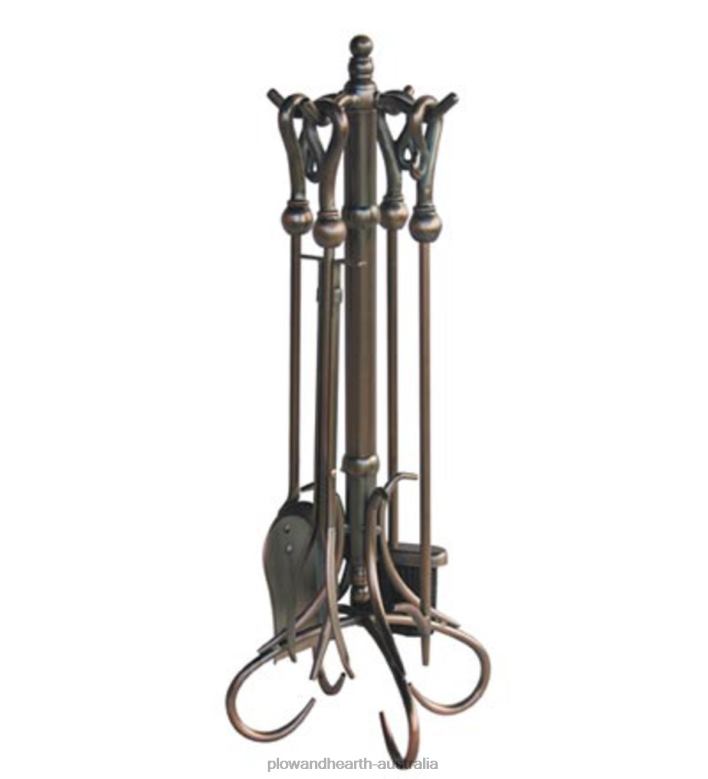 Plow & Hearth Venetian Bronze Tool Set - Bronze P22BD2762 Fireplace