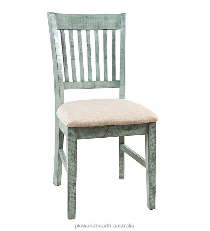 Plow & Hearth Chelsea Slatted Back Chair - Scrimshaw Whitewash P22BD2104 Furniture