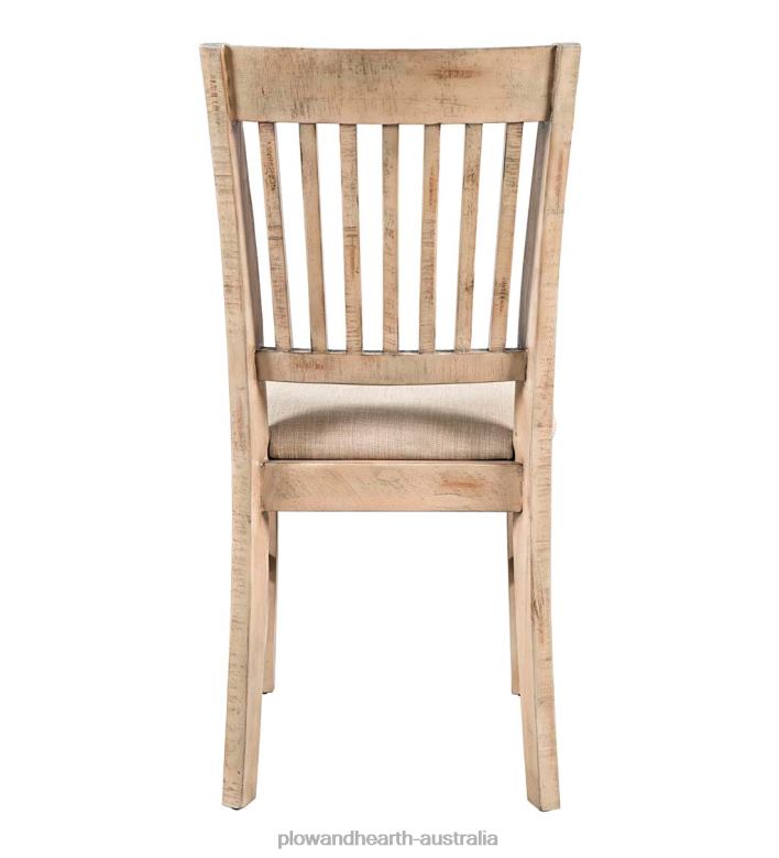 Plow & Hearth Chelsea Slatted Back Chair - Scrimshaw Whitewash P22BD2104 Furniture