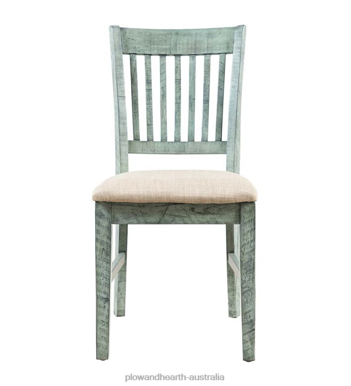 Plow & Hearth Chelsea Slatted Back Chair - Scrimshaw Whitewash P22BD2104 Furniture