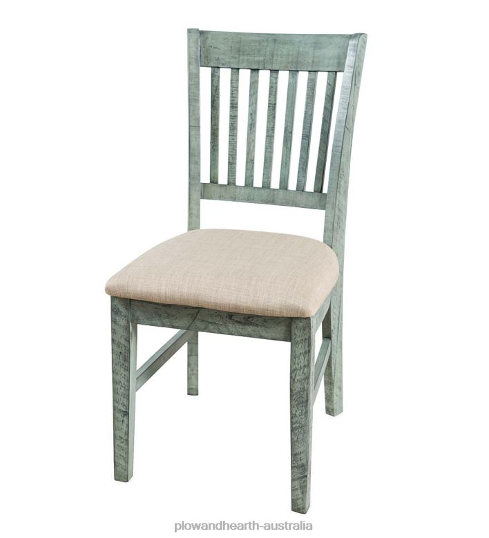 Plow & Hearth Chelsea Slatted Back Chair - Scrimshaw Whitewash P22BD2104 Furniture