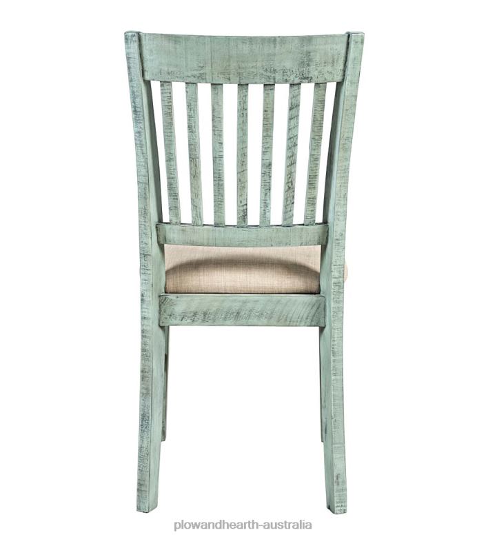 Plow & Hearth Chelsea Slatted Back Chair - Scrimshaw Whitewash P22BD2104 Furniture