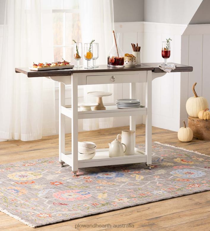 Plow & Hearth Laurel Ridge Farmhouse Collection Shelby Bar Keep - Cocoa P22BD2101 Furniture