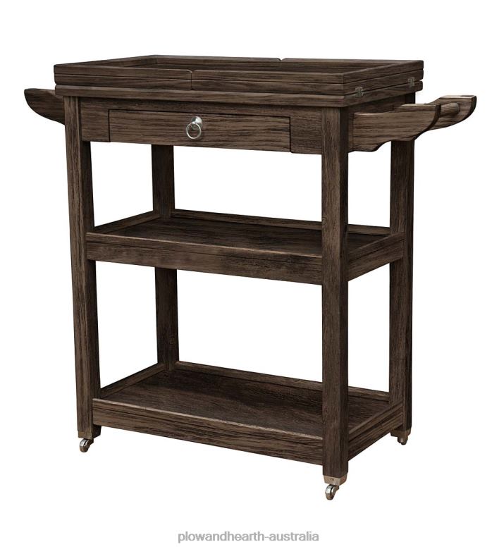 Plow & Hearth Laurel Ridge Farmhouse Collection Shelby Bar Keep - Cocoa P22BD2101 Furniture