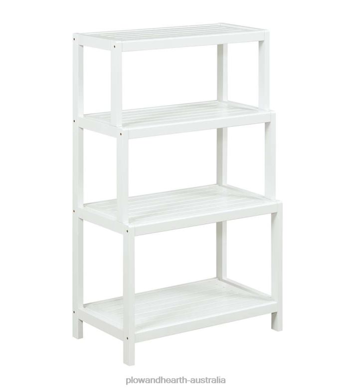 Plow & Hearth Farmhouse Four-Tier Shelf Bookcase - Espresso P22BD2117 Furniture