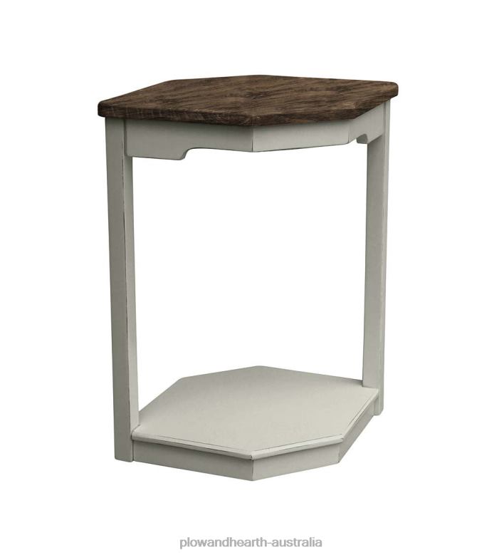 Plow & Hearth Laurel Ridge Farmhouse Collection Holden Hex Table - Grey/Cocoa P22BD2116 Furniture