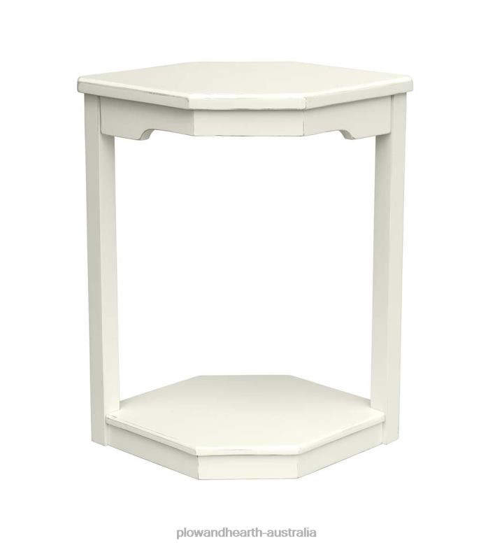 Plow & Hearth Laurel Ridge Farmhouse Collection Holden Hex Table - Grey/Cocoa P22BD2116 Furniture