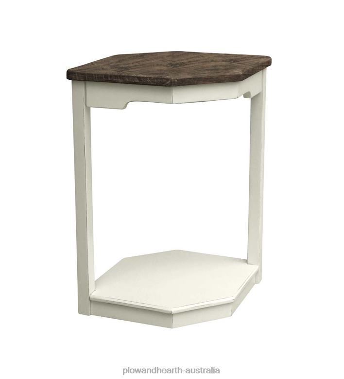 Plow & Hearth Laurel Ridge Farmhouse Collection Holden Hex Table - Grey/Cocoa P22BD2116 Furniture