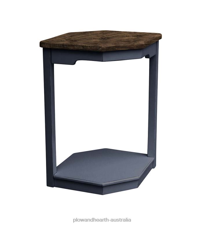 Plow & Hearth Laurel Ridge Farmhouse Collection Holden Hex Table - Grey/Cocoa P22BD2116 Furniture