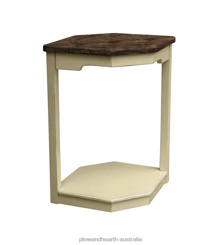 Plow & Hearth Laurel Ridge Farmhouse Collection Holden Hex Table - Grey/Cocoa P22BD2116 Furniture