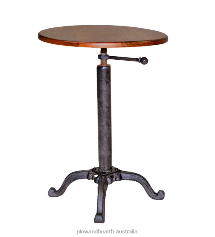 Plow & Hearth Adjustable Height Mango Wood and Metal Accent Table - Chestnut P22BD1992 Furniture
