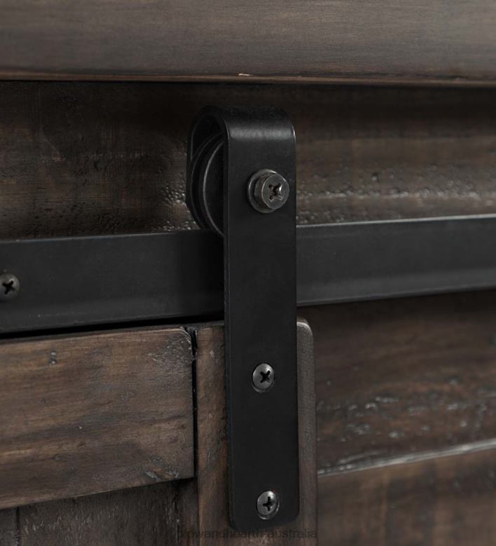 Plow & Hearth Cape Charles Barn Door Wood Storage Cabinet With Barnwood finish - Barnwood P22BD1993 Furniture