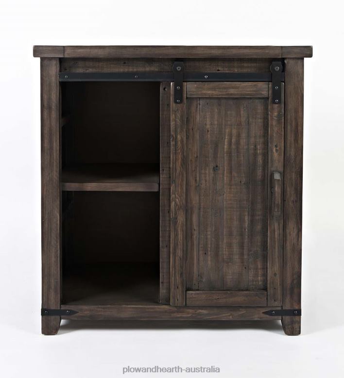 Plow & Hearth Cape Charles Barn Door Wood Storage Cabinet With Barnwood finish - Barnwood P22BD1993 Furniture