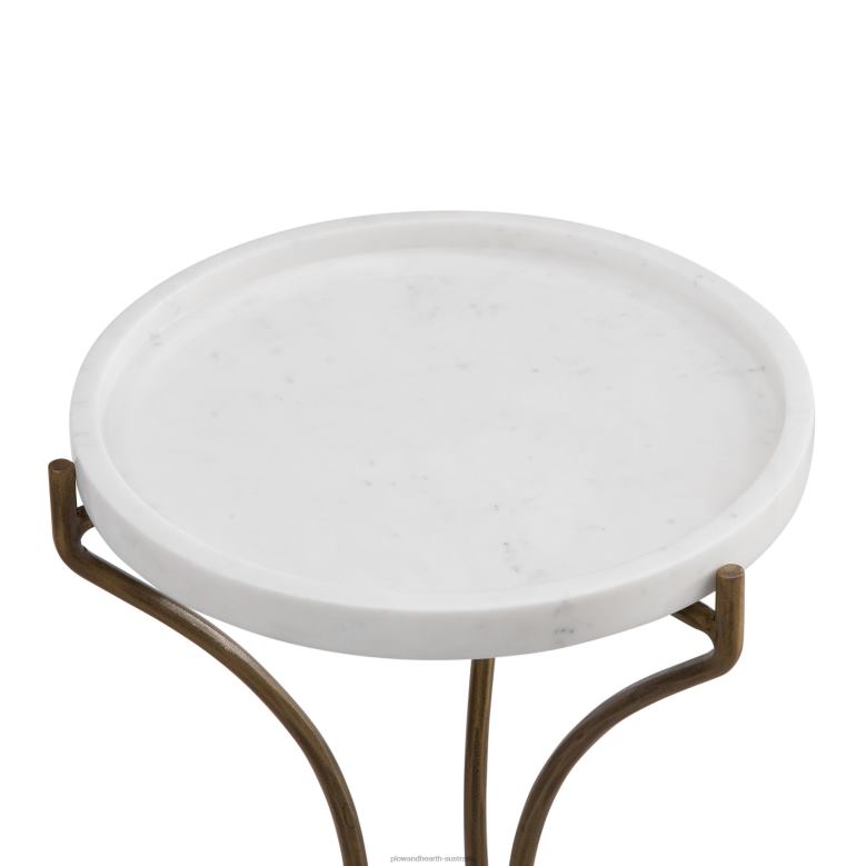 Plow & Hearth Carissa Marble Accent Table P22BD2017 Furniture