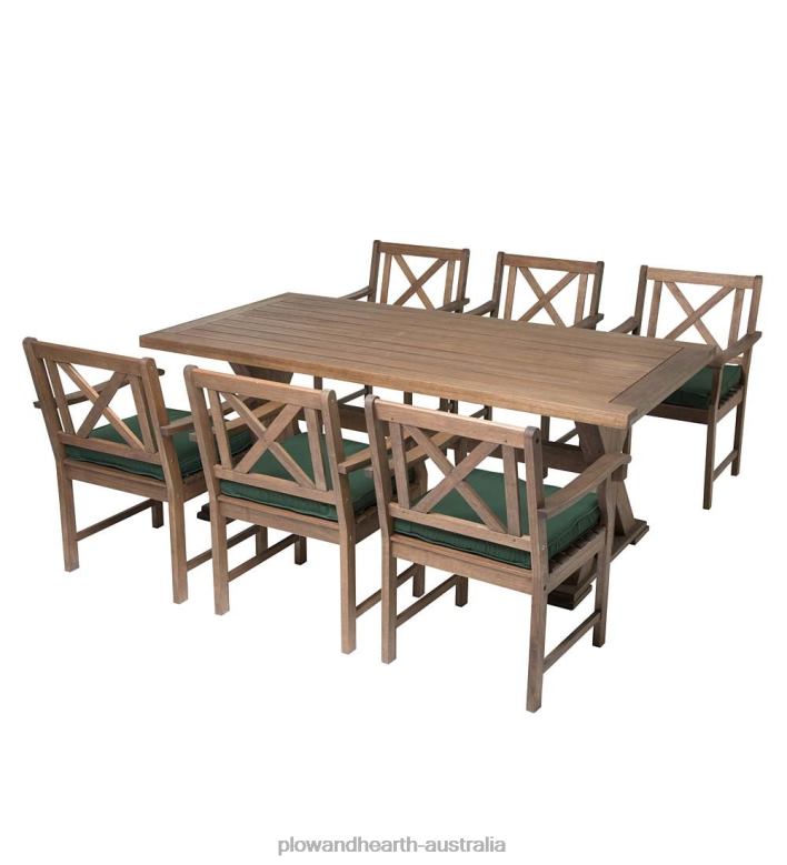 Plow & Hearth Claremont Eucalyptus Dining Table - Natural P22BD3197 Furniture