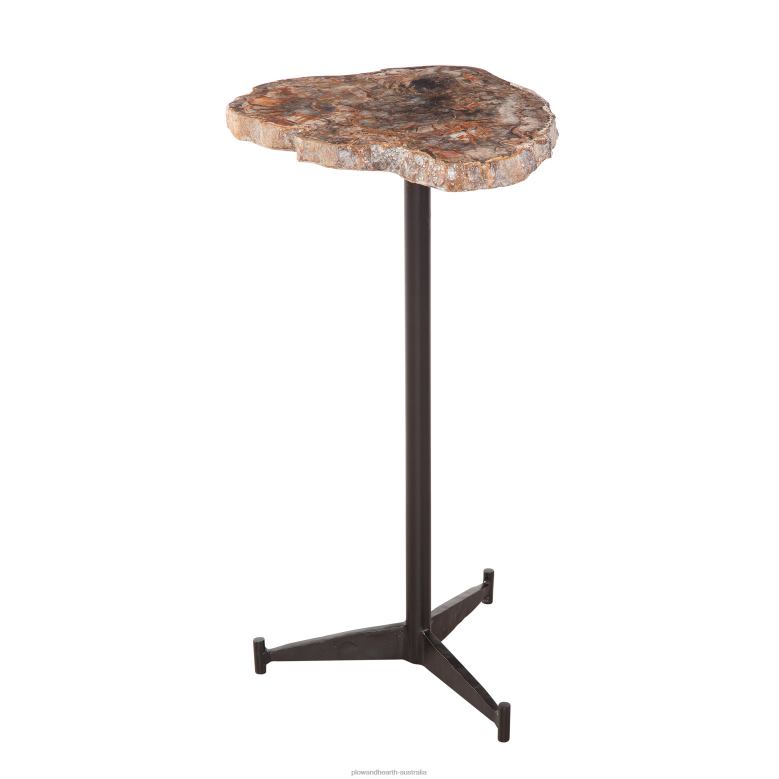 Plow & Hearth Henrietta Petrified Wood Accent Table P22BD2014 Furniture