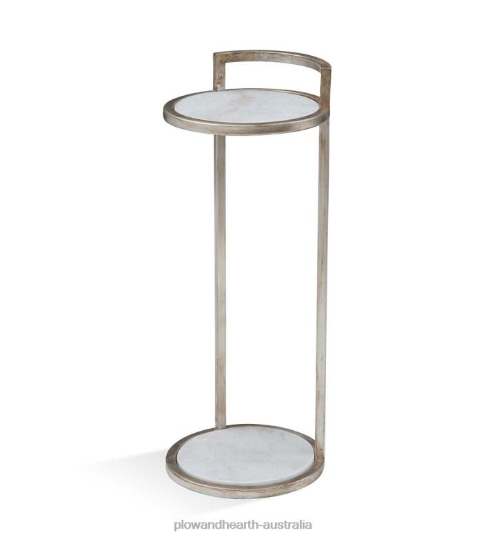 Plow & Hearth Marble Martini Table - Gold P22BD1999 Furniture