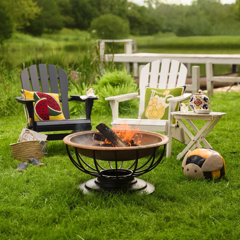 Plow & Hearth Eucalyptus Wood Adirondack Chair - Natural Stain P22BD3237 Furniture