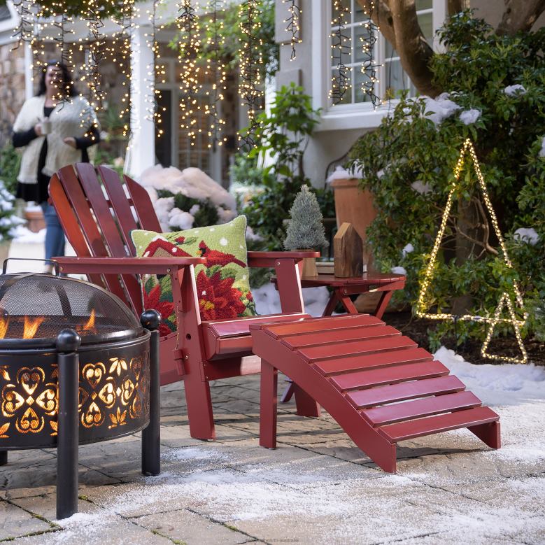 Plow & Hearth Eucalyptus Wood Adirondack Chair - Natural Stain P22BD3237 Furniture