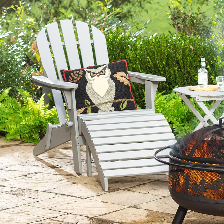 Plow & Hearth Eucalyptus Wood Adirondack Chair - Natural Stain P22BD3237 Furniture