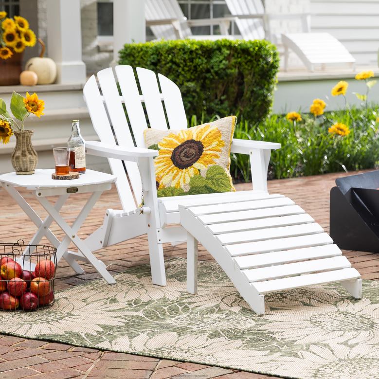 Plow & Hearth Eucalyptus Wood Adirondack Chair - Natural Stain P22BD3237 Furniture