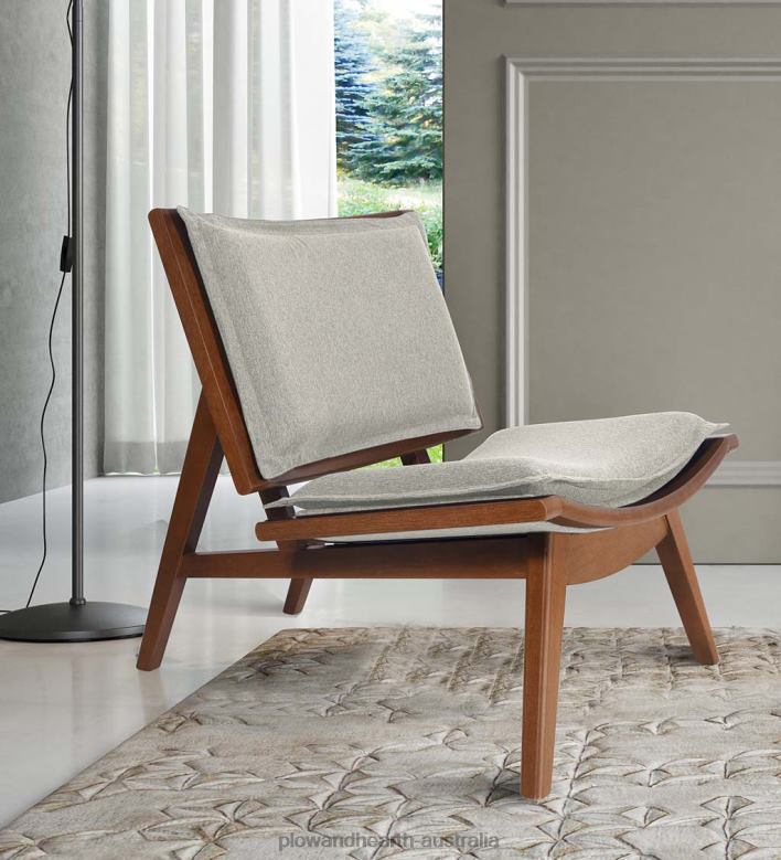 Plow & Hearth Kate Wood and Upholstered Accent Chair - Navy P22BD2026 Furniture