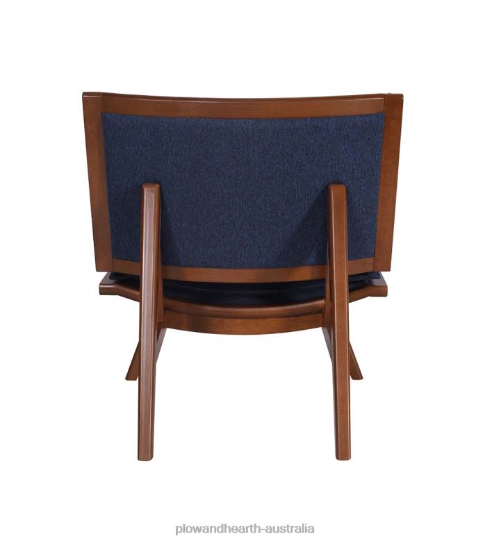 Plow & Hearth Kate Wood and Upholstered Accent Chair - Navy P22BD2026 Furniture