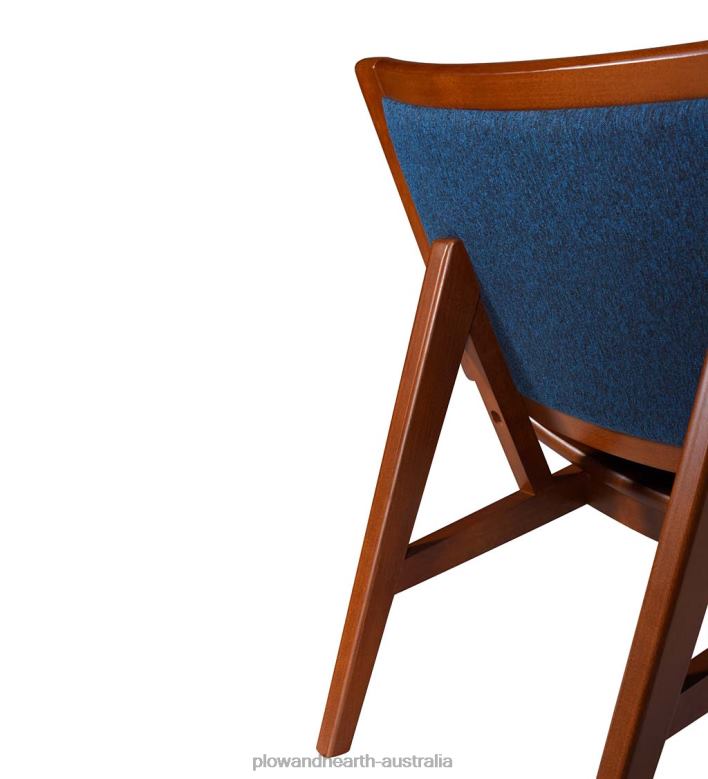 Plow & Hearth Kate Wood and Upholstered Accent Chair - Navy P22BD2026 Furniture