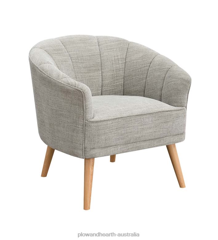 Plow & Hearth Vera Chenille Accent Chair - Stone P22BD2028 Furniture