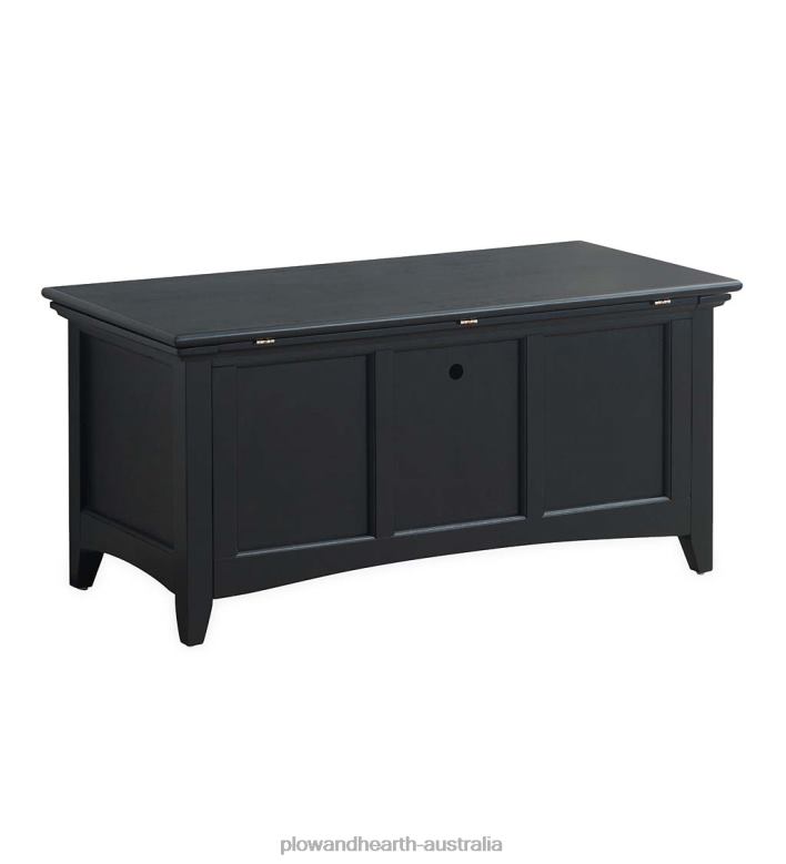 Plow & Hearth Hinged Paneled Storage Chest/Console - Antique Ivory P22BD2080 Furniture