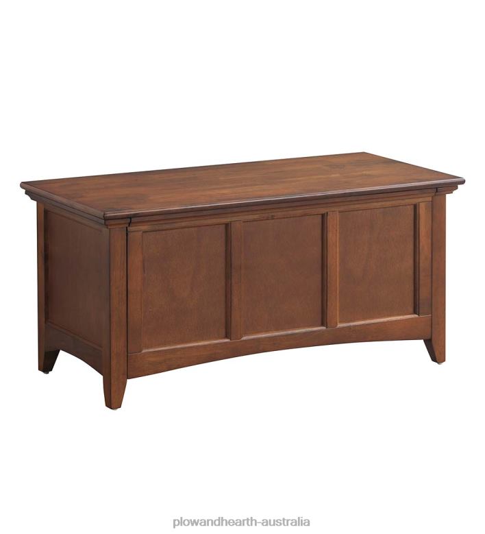 Plow & Hearth Hinged Paneled Storage Chest/Console - Antique Ivory P22BD2080 Furniture