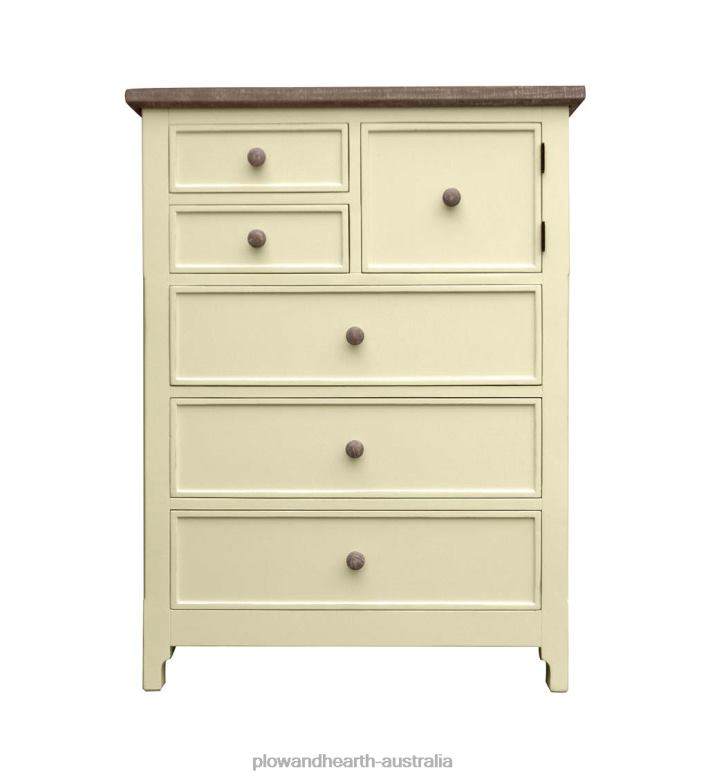 Plow & Hearth Laurel Ridge Farmhouse Collection Fletcher High Chest - Cocoa P22BD2083 Furniture