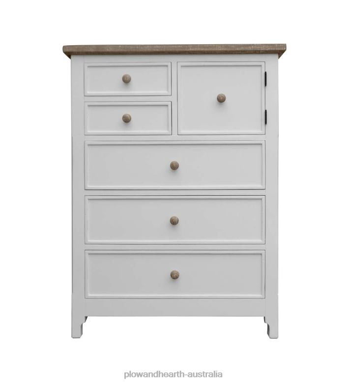 Plow & Hearth Laurel Ridge Farmhouse Collection Fletcher High Chest - Cocoa P22BD2083 Furniture